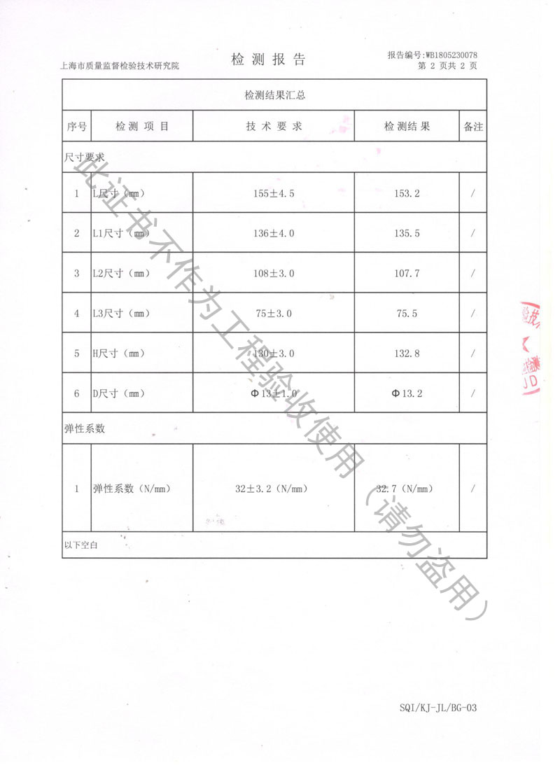 【SQI】2018年JB低頻可調(diào)阻尼彈簧減震器檢測(cè)報(bào)告
